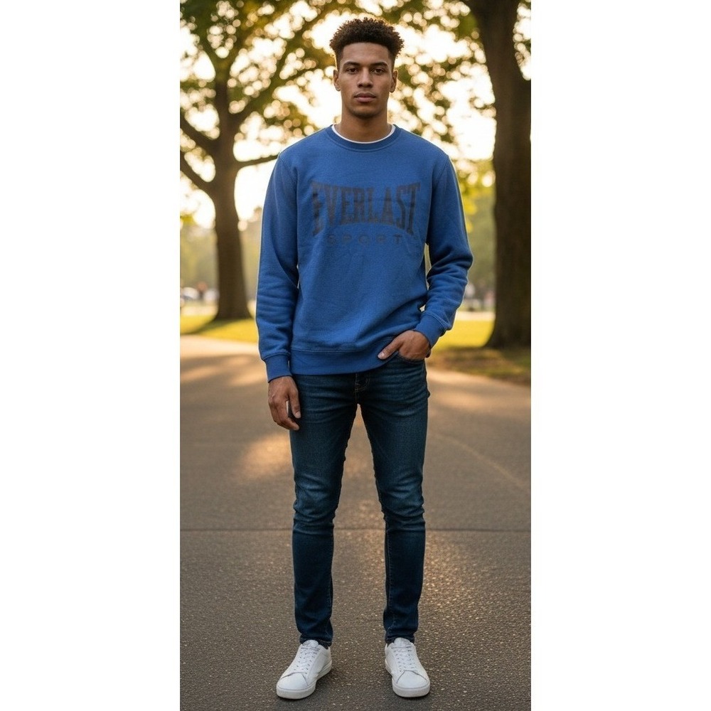 Everlast Sport Sweater Men's Size S Pullover‎ Activewear Logo Preppy Sweatshirt